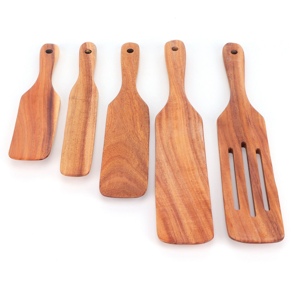 5Pcs/Set Steak Spatula Wooden Kitchen Spatula Cooking Shovel Cooking Tool for Kitchen Home