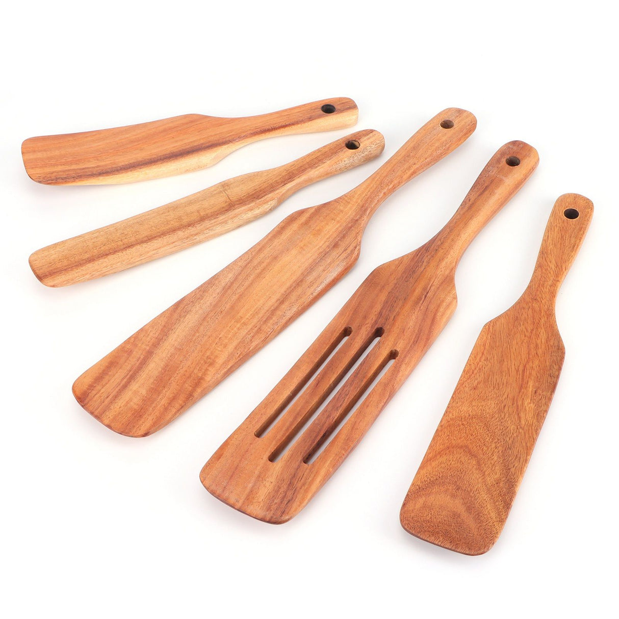 5Pcs/Set Steak Spatula Wooden Kitchen Spatula Cooking Shovel Cooking Tool for Kitchen Home