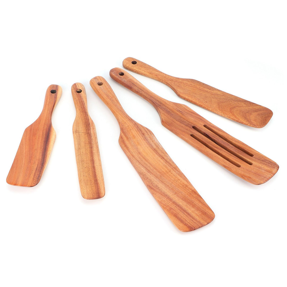 5Pcs/Set Steak Spatula Wooden Kitchen Spatula Cooking Shovel Cooking Tool for Kitchen Home