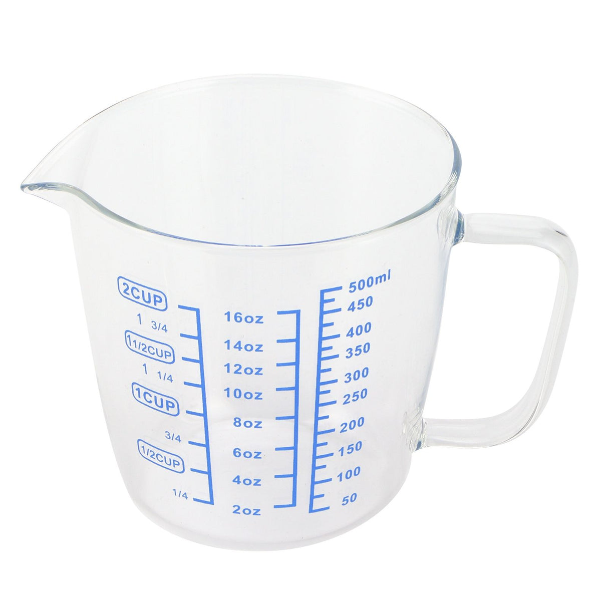 Heat Resisting Glass Measuring Cup Milk Scale Measuring Jug with Lid Kitchen Utensil(500ml )