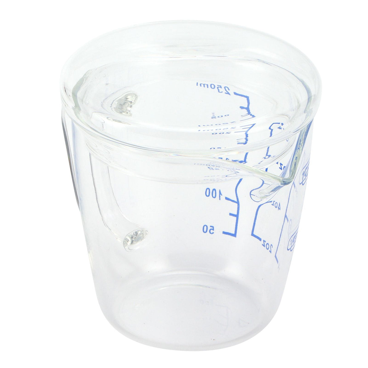 Heat Resisting Glass Measuring Cup Milk Scale Measuring Jug with Lid Kitchen Utensil(250ml )