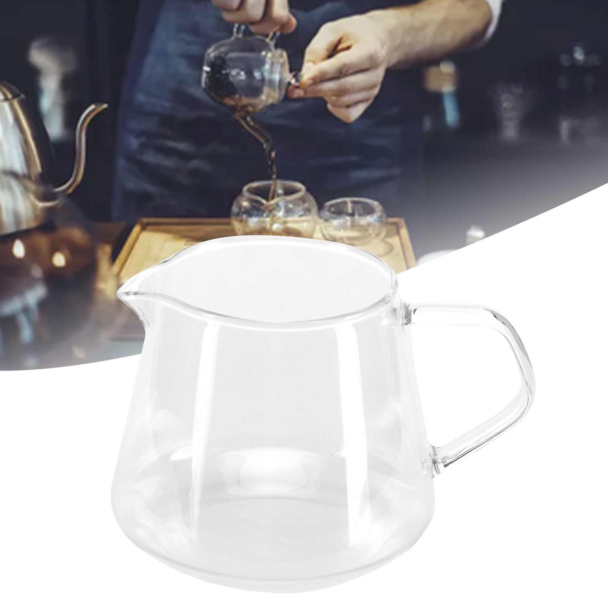 Transparent Cup High Borosilicate Glass Coffee Sharing Cup AntiScalding for Drinking Tea(400ml )