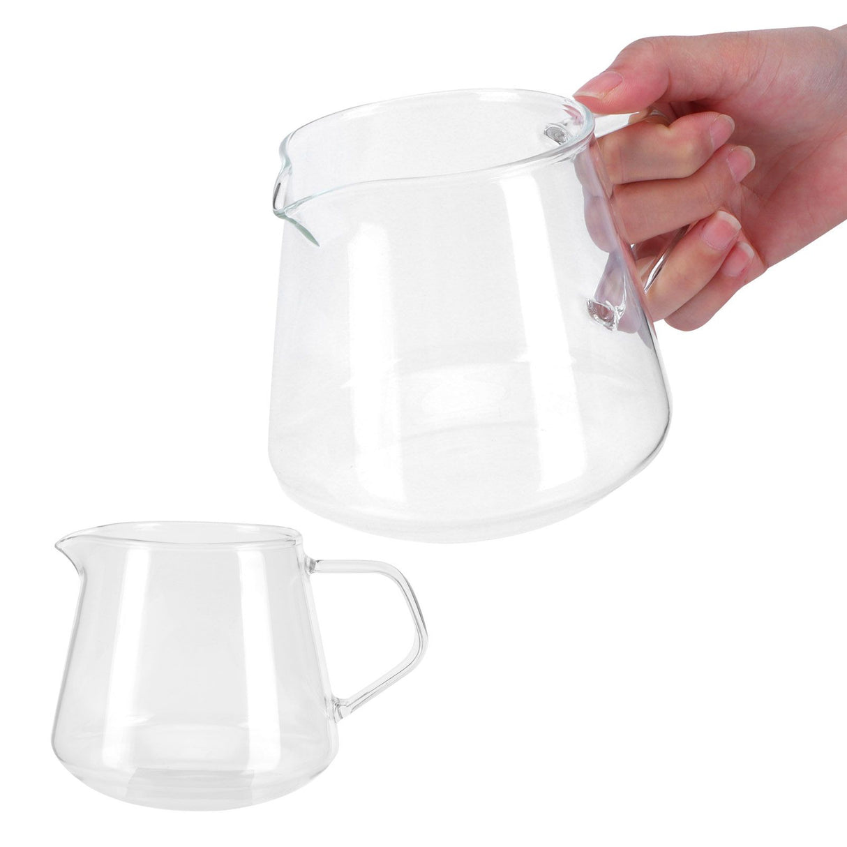 Transparent Cup High Borosilicate Glass Coffee Sharing Cup AntiScalding for Drinking Tea(650ml )