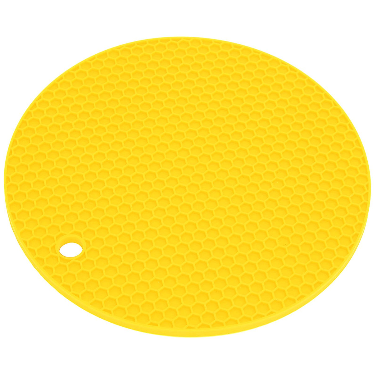 Round Shape Mat Food Grade Thickened Silicone Placemat Insulation Pad Microwave Oven MatYellow
