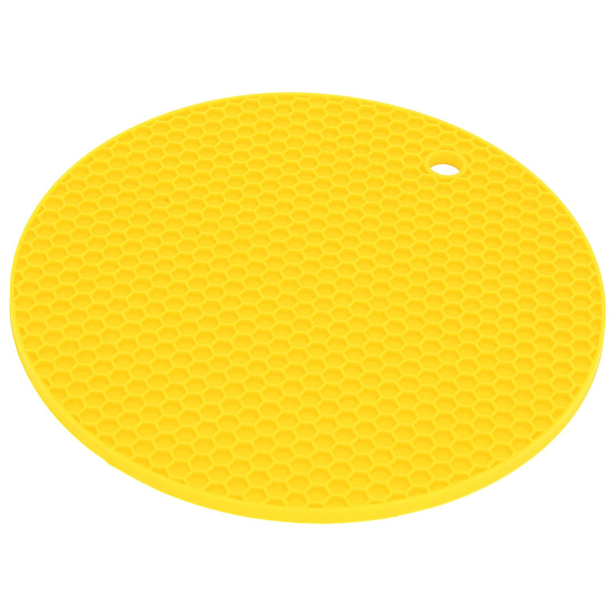 Round Shape Mat Food Grade Thickened Silicone Placemat Insulation Pad Microwave Oven MatYellow