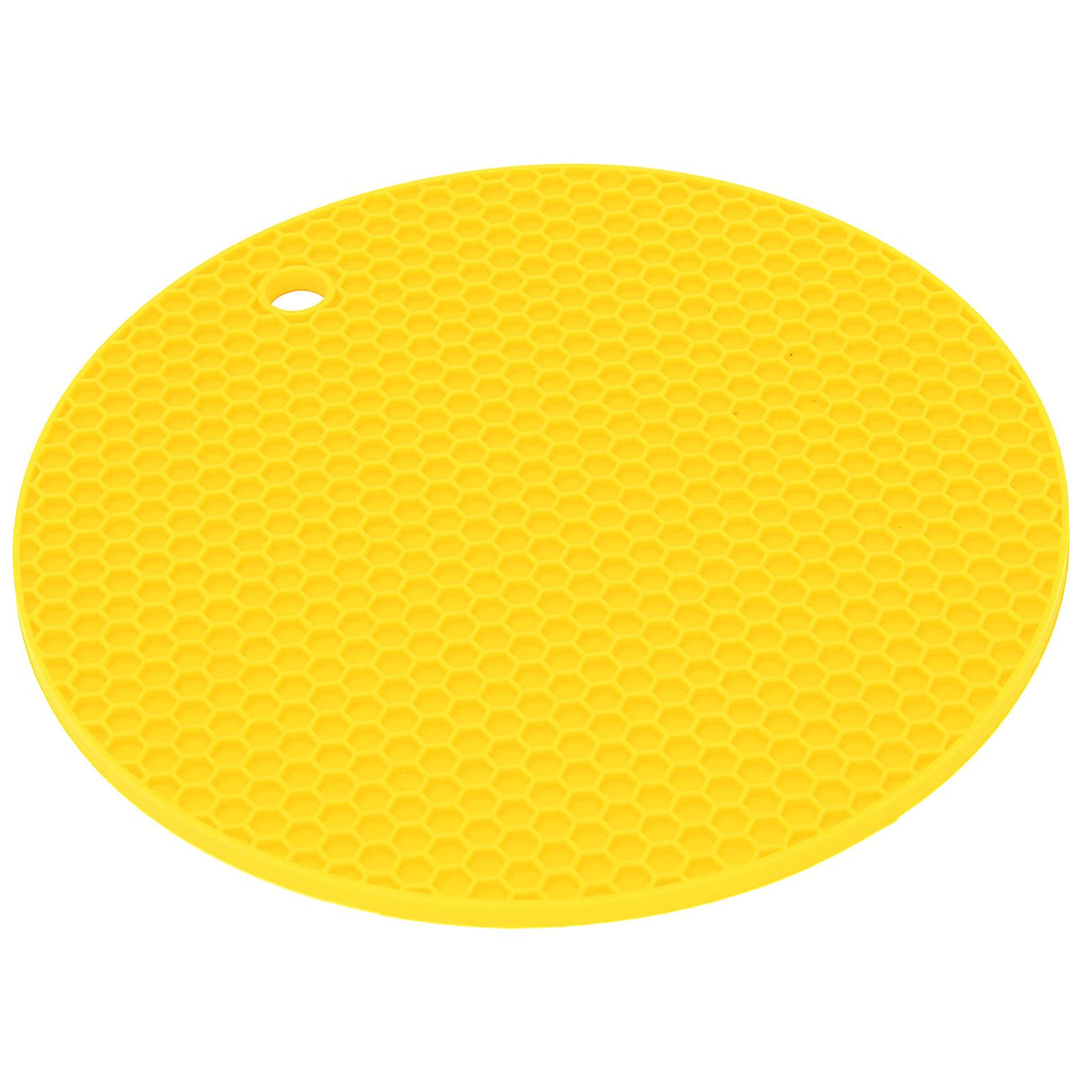 Round Shape Mat Food Grade Thickened Silicone Placemat Insulation Pad Microwave Oven MatYellow