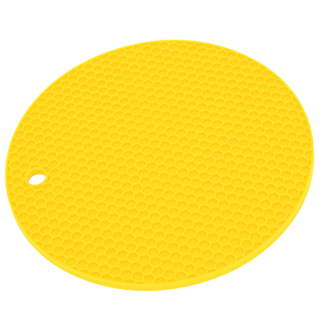 Round Shape Mat Food Grade Thickened Silicone Placemat Insulation Pad Microwave Oven MatYellow