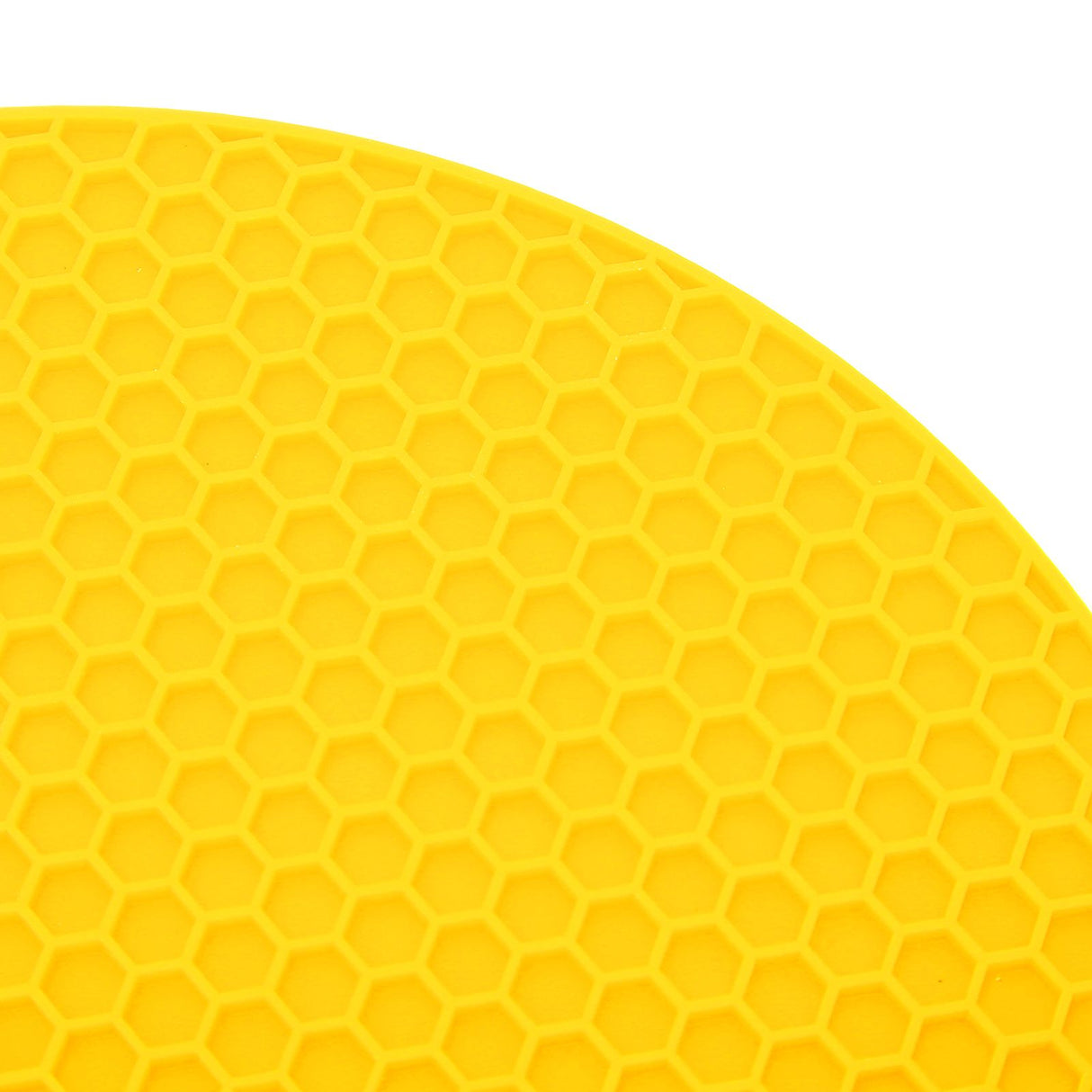 Round Shape Mat Food Grade Thickened Silicone Placemat Insulation Pad Microwave Oven MatYellow