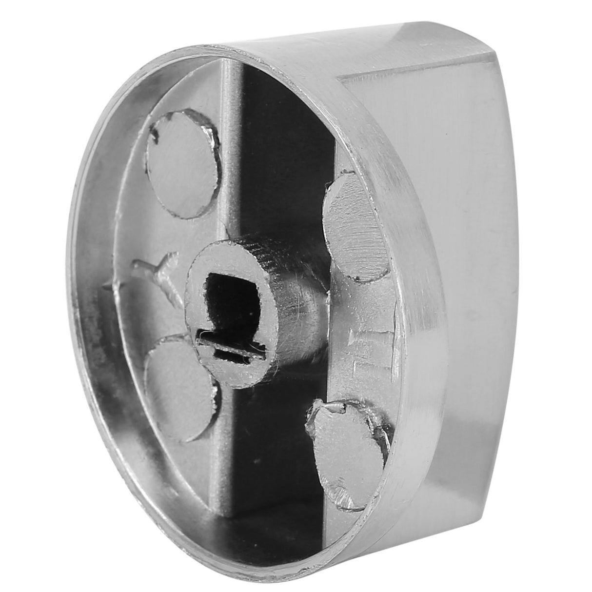 8mm Stove Knob Zinc Alloy Universal Kitchen Oven Cooker Control Dial Knob Adapter Silver