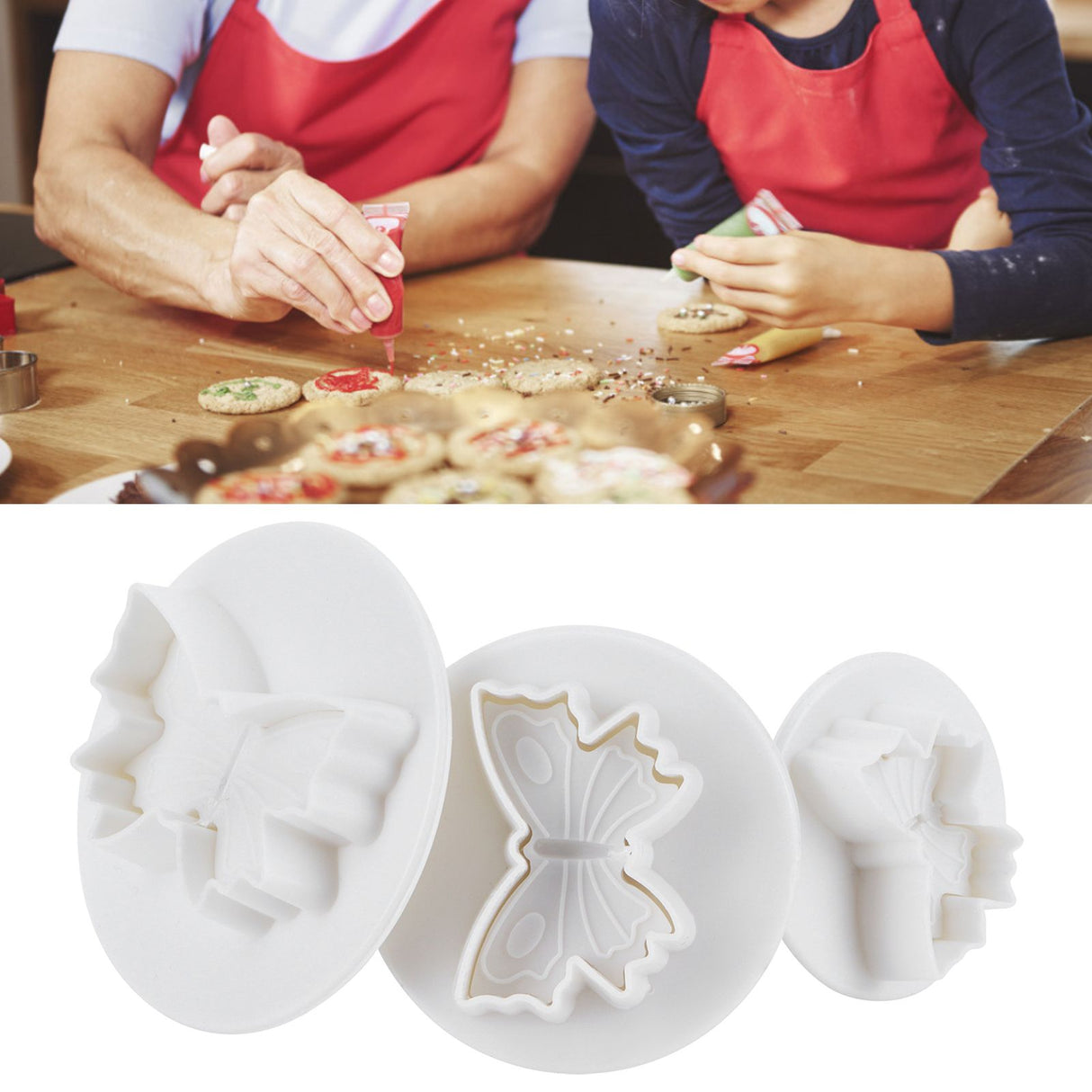 10Set Cake Decorating Mold Butterfly‑Pattern Spring Mold Biscuits Cutter Kitchen Supply