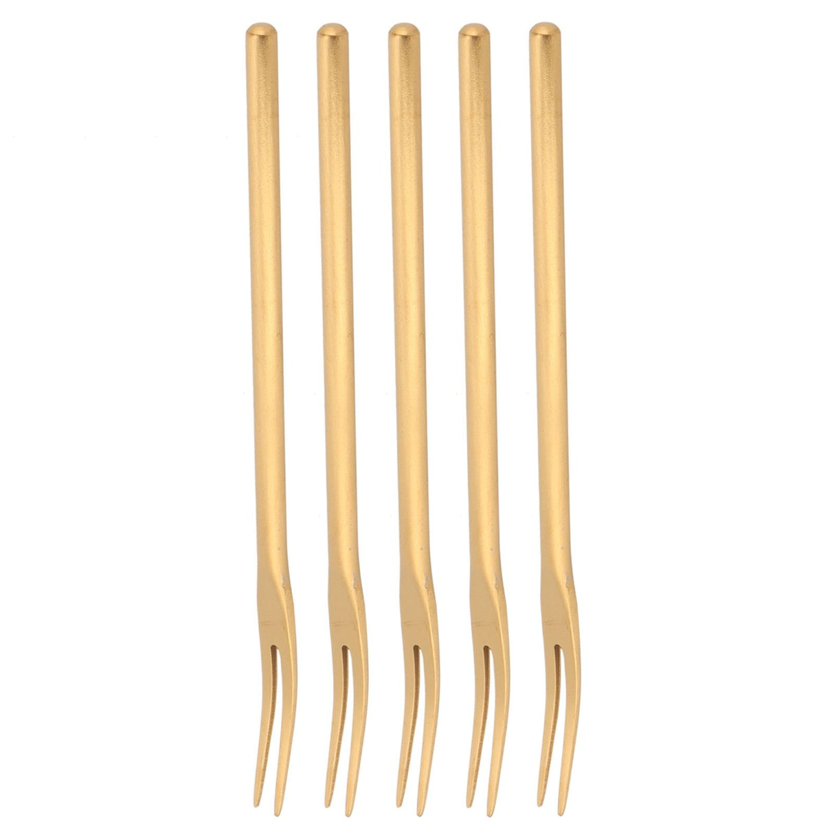 5Pcs Fruit Fork Stainless Steel Originality Cute Dessert Cake Small Fork for Home Bar Office
