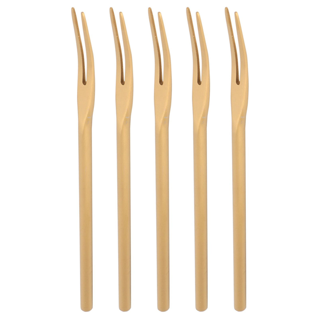 5Pcs Fruit Fork Stainless Steel Originality Cute Dessert Cake Small Fork for Home Bar Office