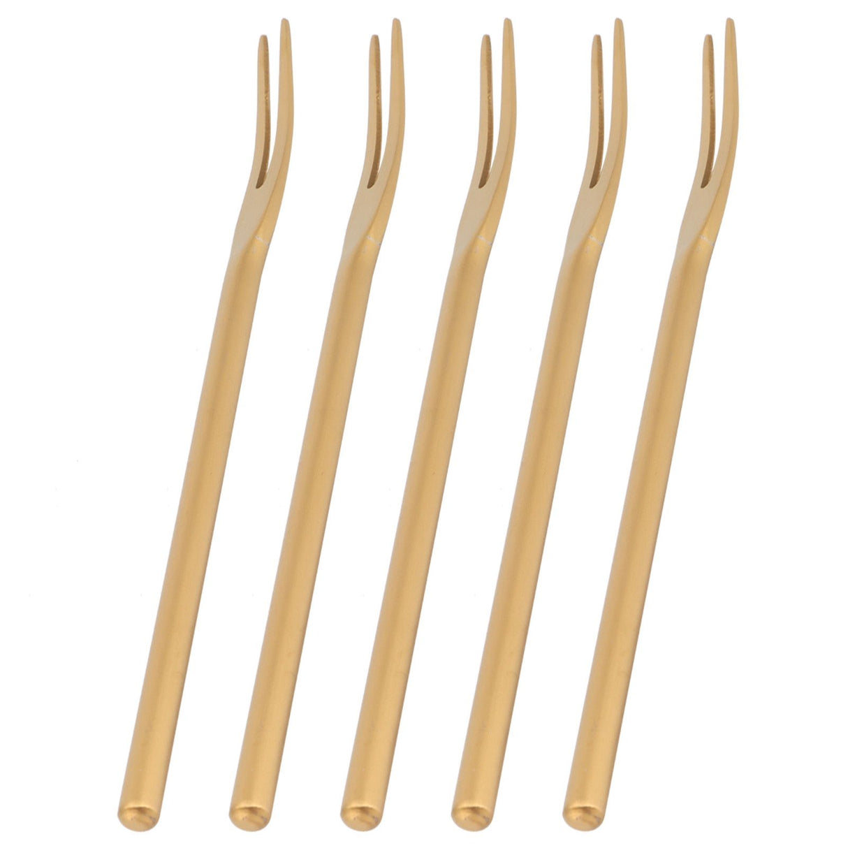 5Pcs Fruit Fork Stainless Steel Originality Cute Dessert Cake Small Fork for Home Bar Office