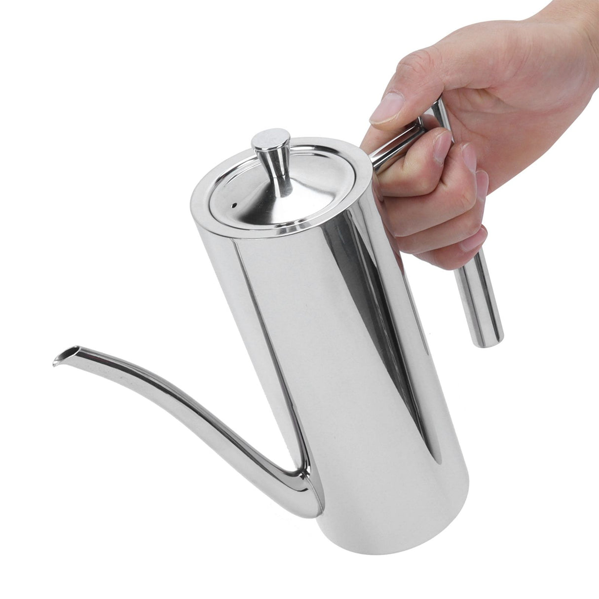 Stainless Steel Oil Pot Kitchen Household Oil Control Kettle for Sauce Vinegar Milk TeaL(700ml)