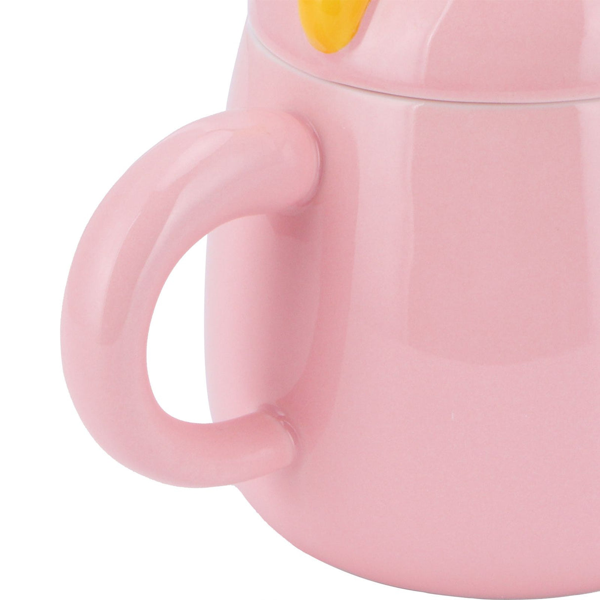 450ml Cute Ceramic Cup with Lid Spoon Water Cup Coffee Mug Girl Gift for Home OfficePink Lucky