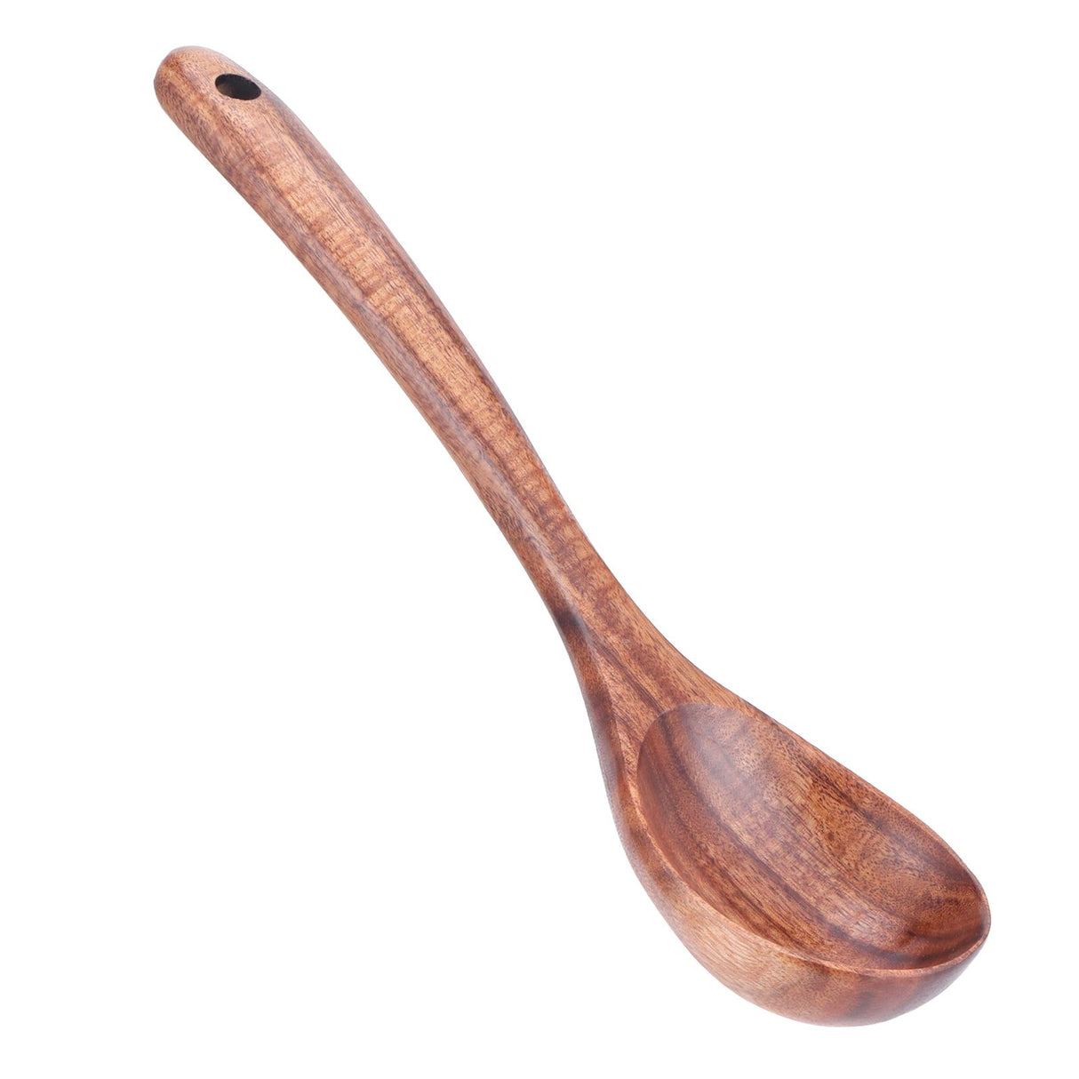 Teak Soup Spoon with Long Handle Food Grade Household Spoon for Home Restaurant Hotel