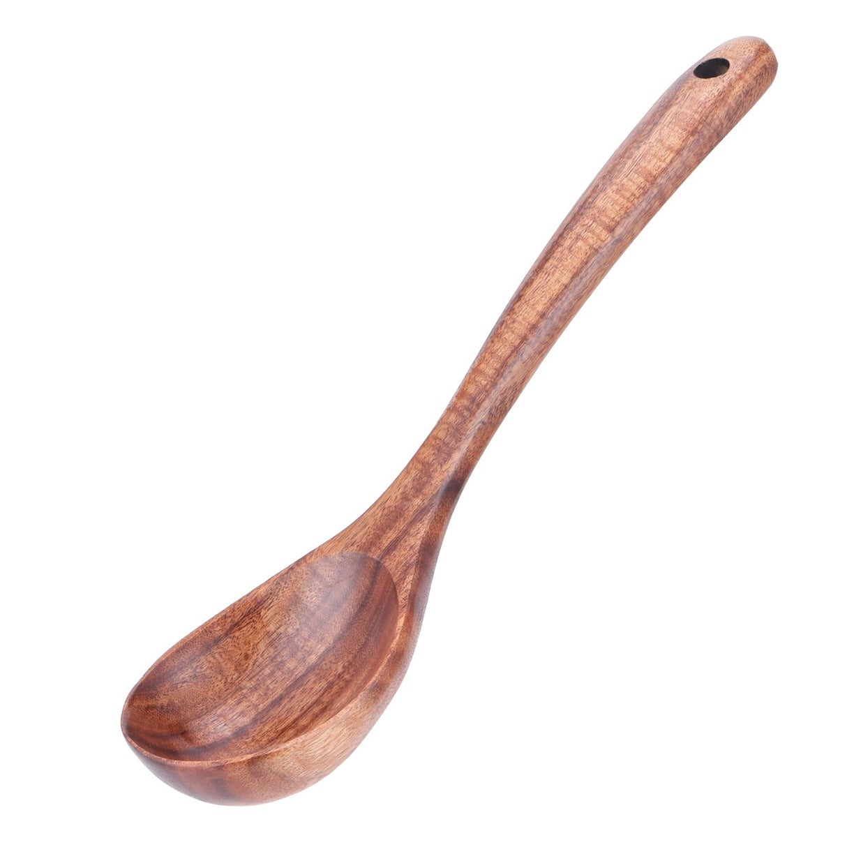 Teak Soup Spoon with Long Handle Food Grade Household Spoon for Home Restaurant Hotel