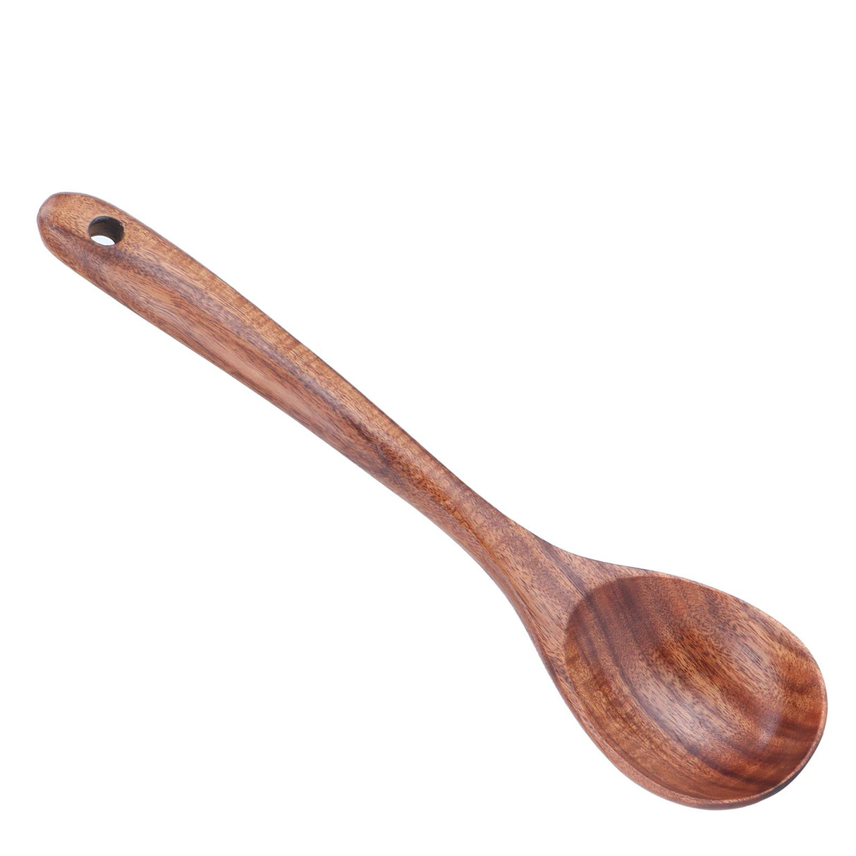 Teak Soup Spoon with Long Handle Food Grade Household Spoon for Home Restaurant Hotel