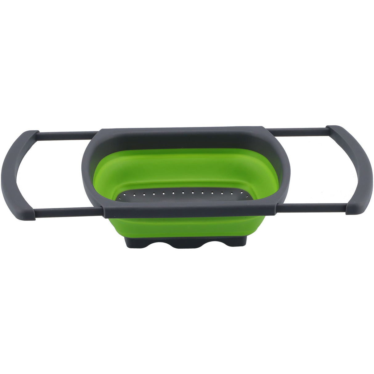 Folding Drain Basket Retractable Fruit Vegetable Washing Draining Basket for Home Kitchen UseGreen