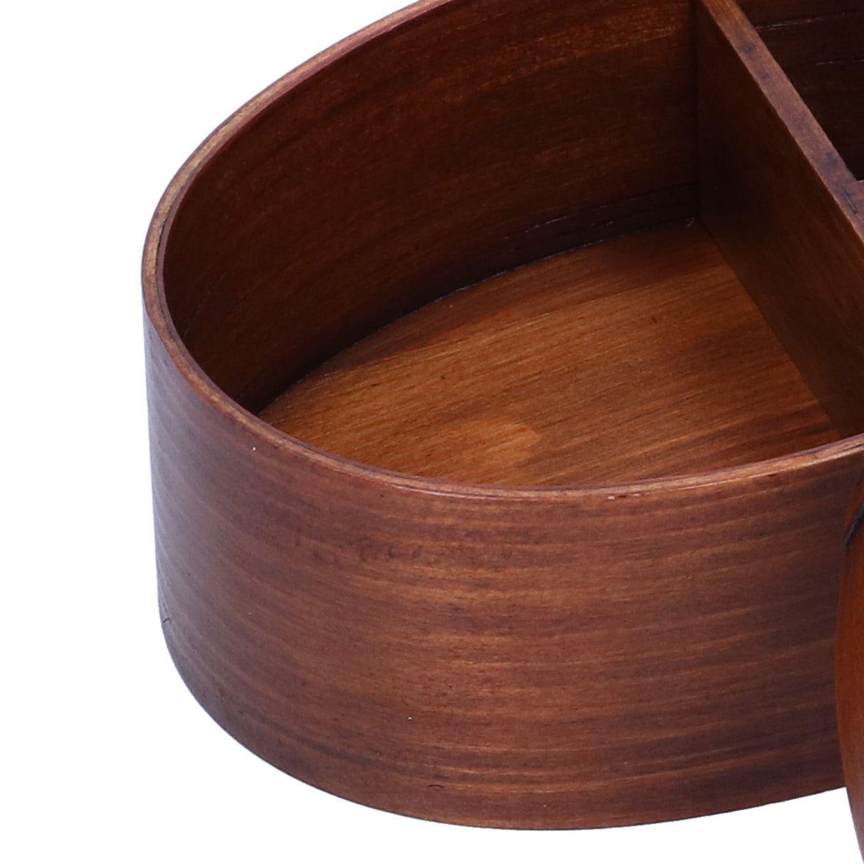 Oval Shape Bento Box Wooden Sushi Lunch Box Food Storage Container for Adult Student Worker
