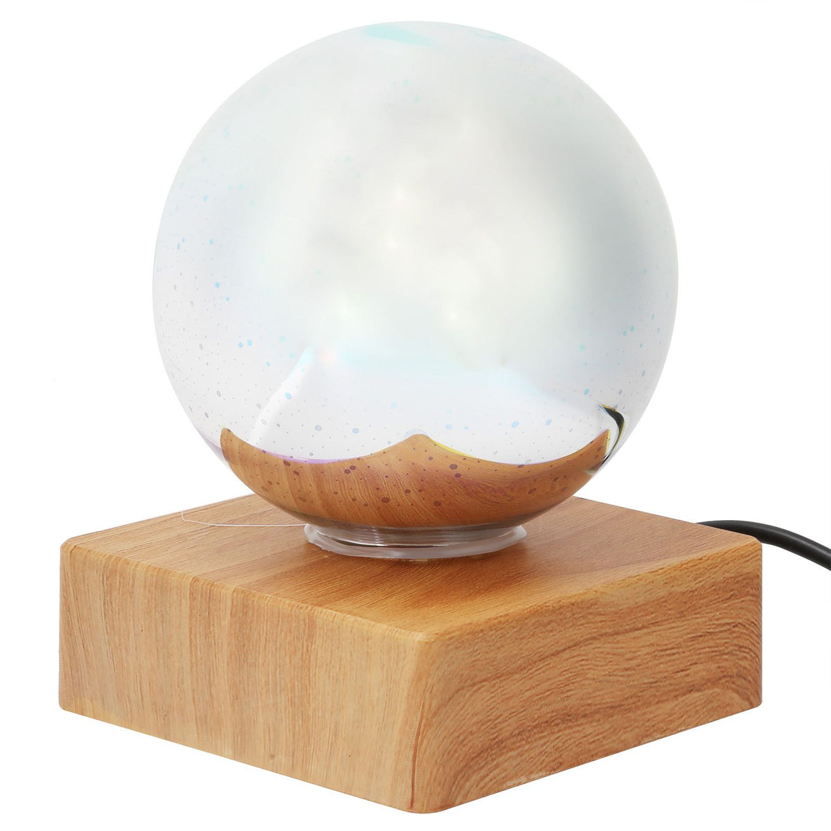 Glass Ball Night Light USB Plug in Bedside Lamp Decorative Lamp Colorful Christmas Gift