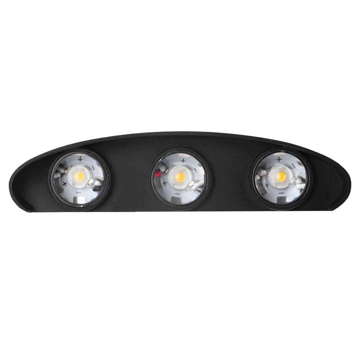 6W LED Wall Light Aluminium Black Shell Warm Light Up Down Lighting Decoration Wall Lamp AC85‑265V
