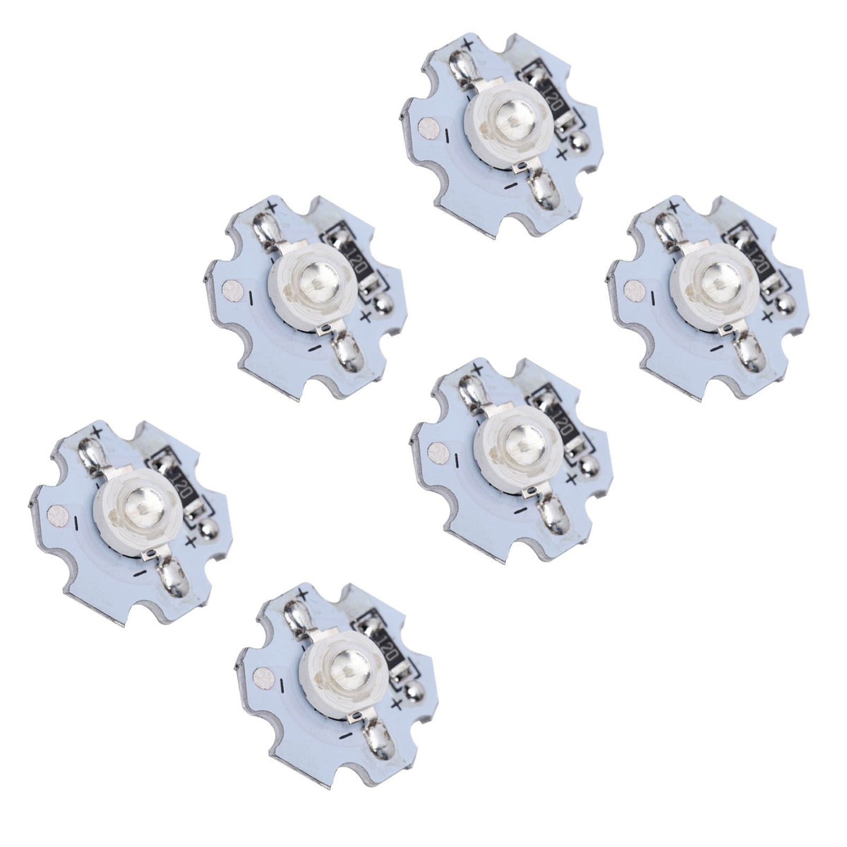 25Pcs 0.5W 5V High Power LED Lamp Bead Light Source Chip with Aluminum PlateBlue Light: 455-460NM
