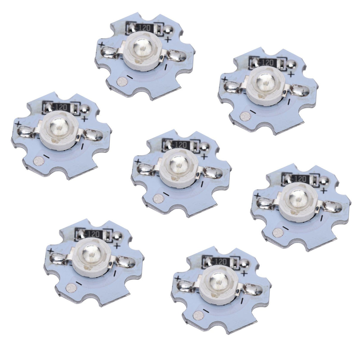 25Pcs 0.5W 5V High Power LED Lamp Bead Light Source Chip with Aluminum PlateBlue Light: 455-460NM