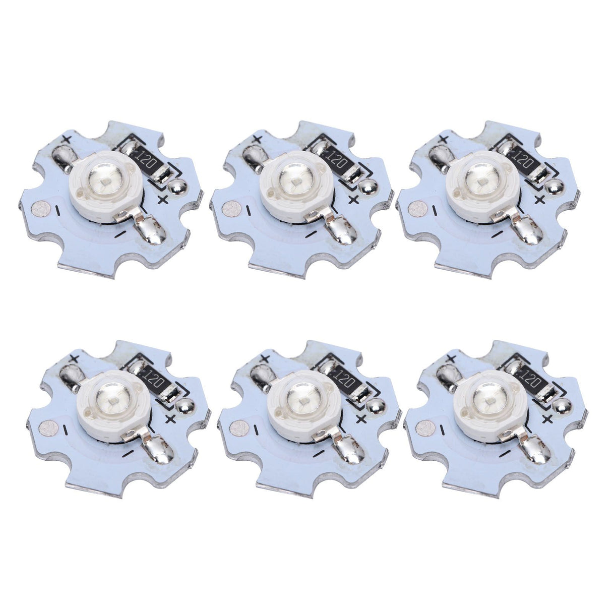 25Pcs 0.5W 5V High Power LED Lamp Bead Light Source Chip with Aluminum PlateBlue Light: 455-460NM