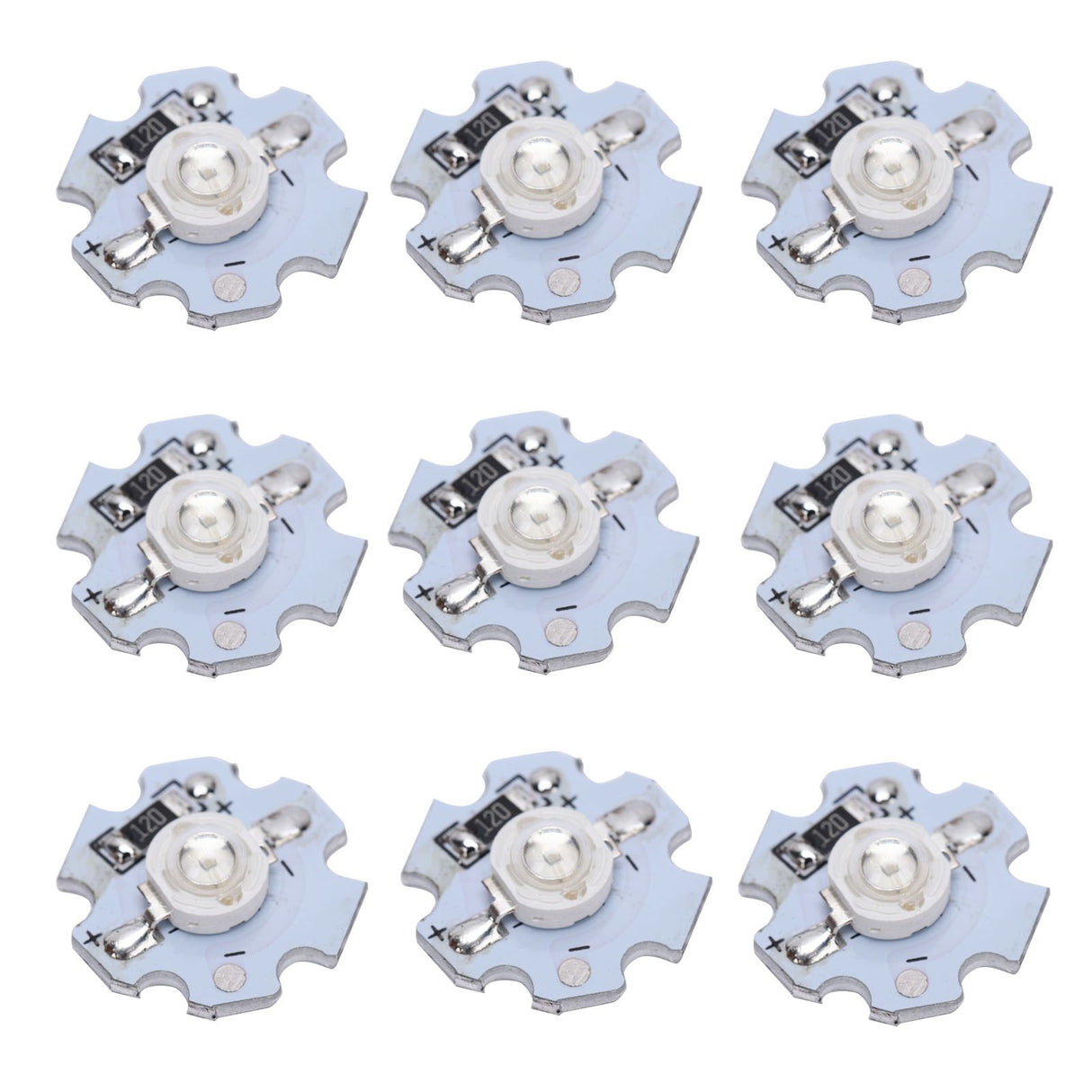 25Pcs 0.5W 5V High Power LED Lamp Bead Light Source Chip with Aluminum PlateBlue Light: 455-460NM