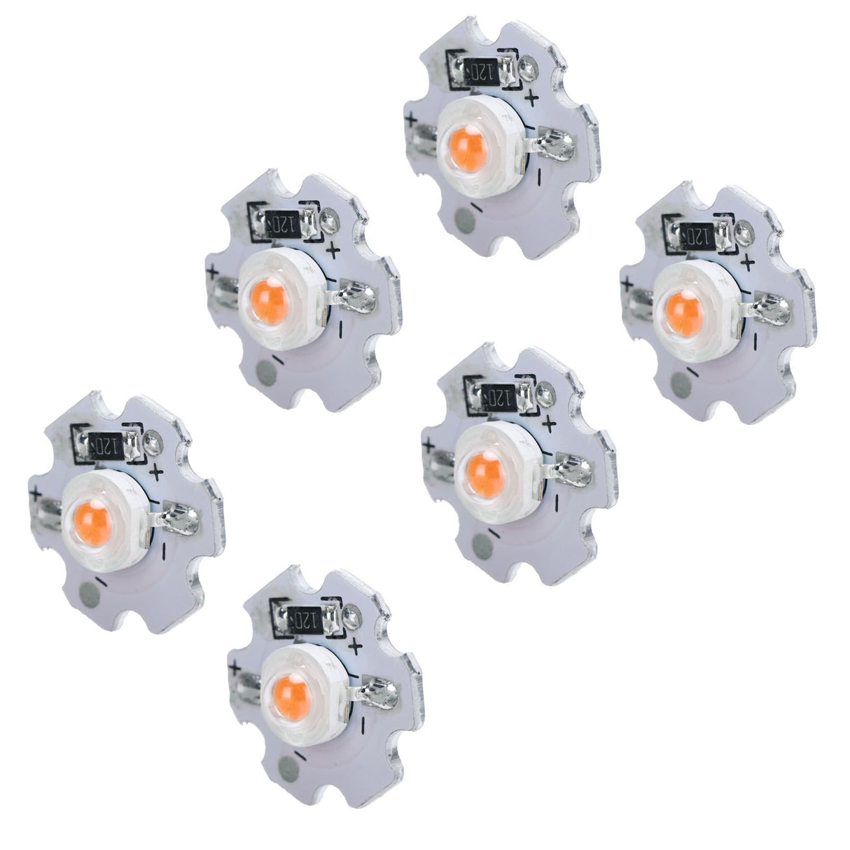 25Pcs 0.5W 5V High Power LED Lamp Bead Light Source Chip with Aluminum PlatePink Light: 380-840NM