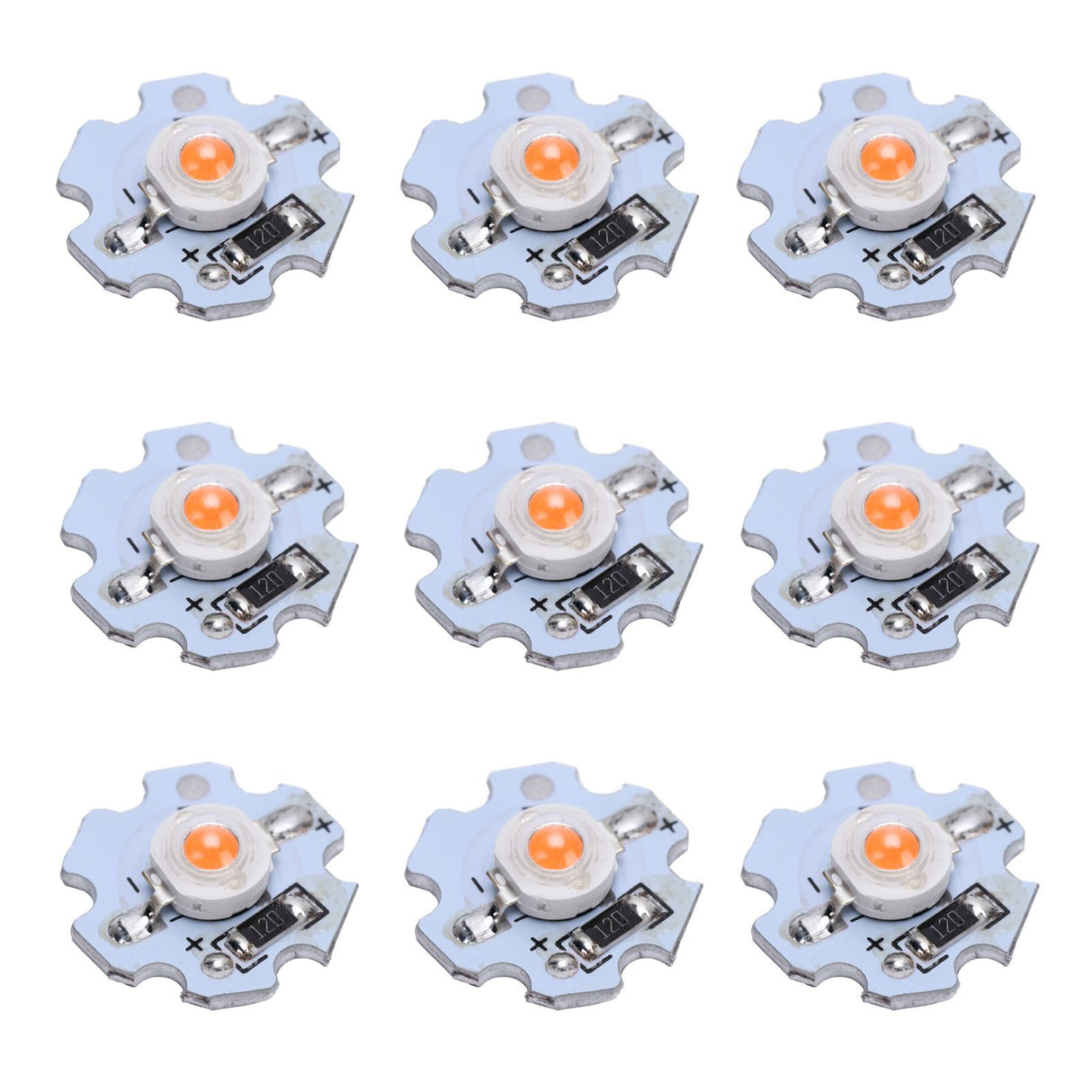 25Pcs 0.5W 5V High Power LED Lamp Bead Light Source Chip with Aluminum PlatePink Light: 380-840NM