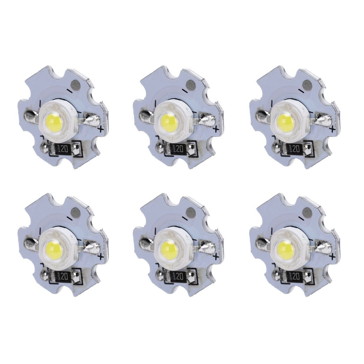25Pcs 0.5W 5V High Power LED Lamp Bead Light Source Chip with Aluminum PlateWhite Light: 6000‑6500K
