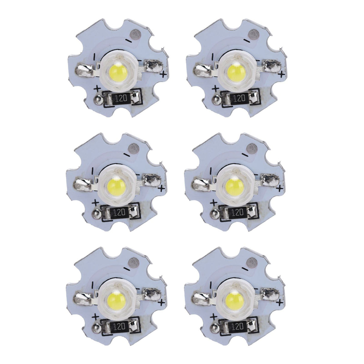 25Pcs 0.5W 5V High Power LED Lamp Bead Light Source Chip with Aluminum PlateWhite Light: 6000‑6500K