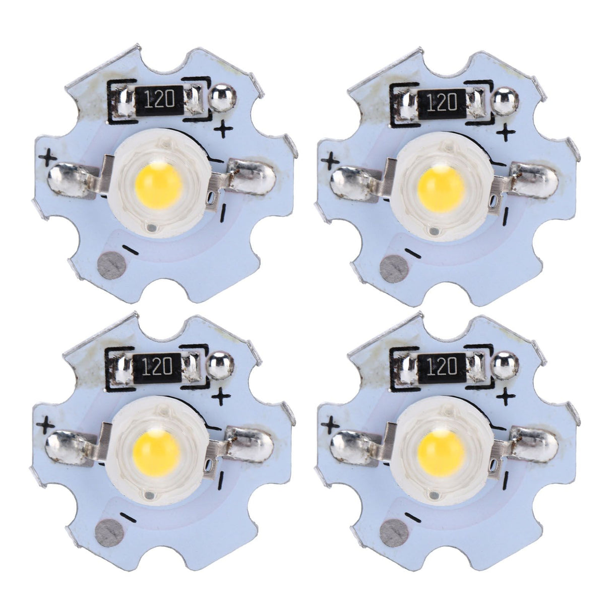 25Pcs 0.5W 5V High Power LED Lamp Bead Light Source Chip with Aluminum PlateNatural Light: 4000‑4500K