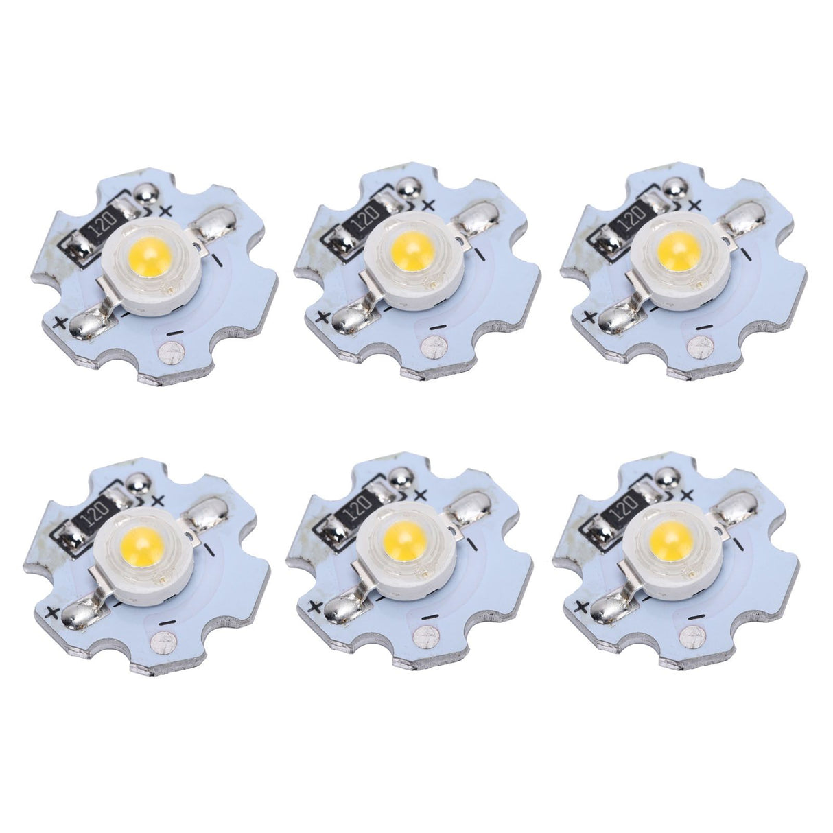 25Pcs 0.5W 5V High Power LED Lamp Bead Light Source Chip with Aluminum PlateNatural Light: 4000‑4500K