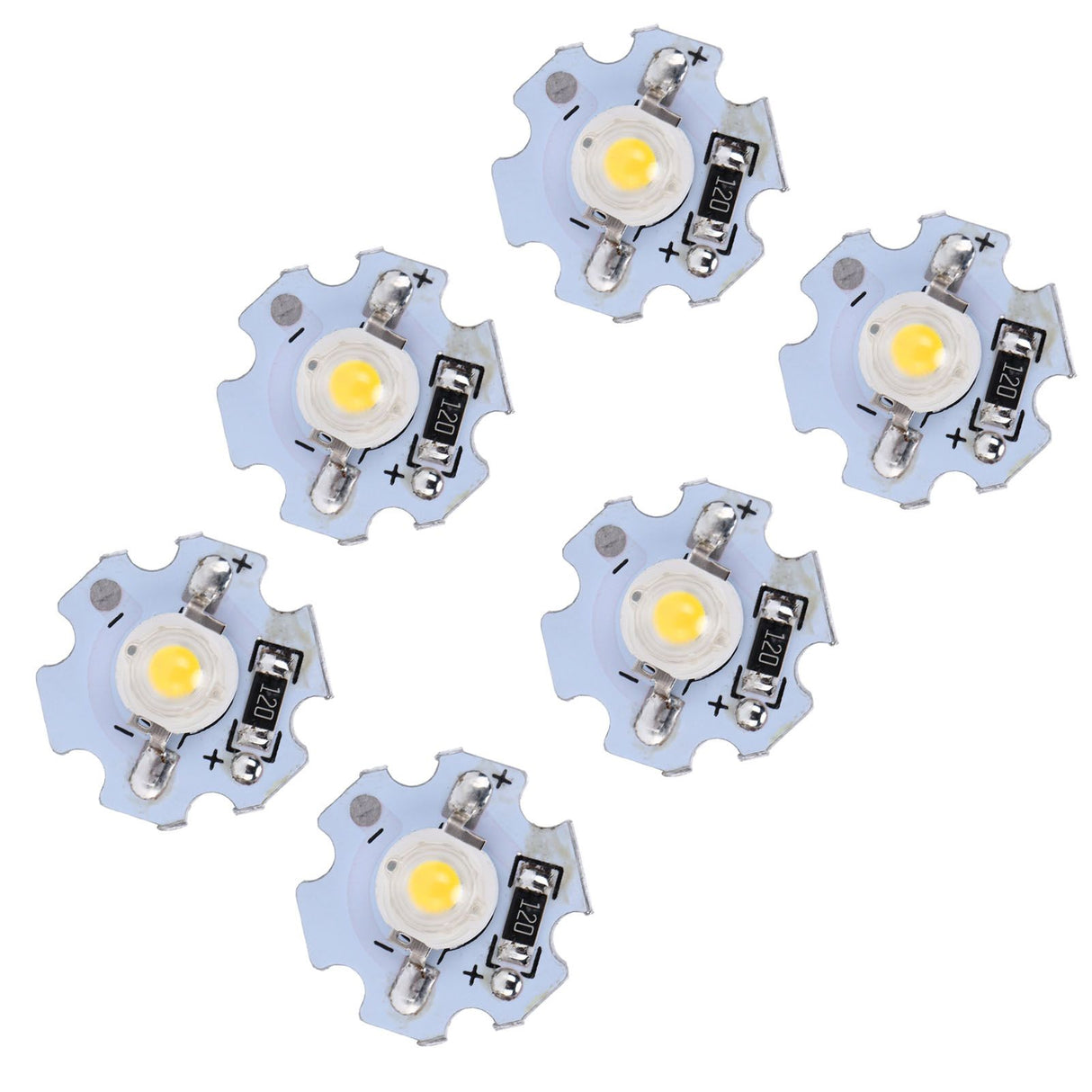25Pcs 0.5W 5V High Power LED Lamp Bead Light Source Chip with Aluminum PlateNatural Light: 4000‑4500K
