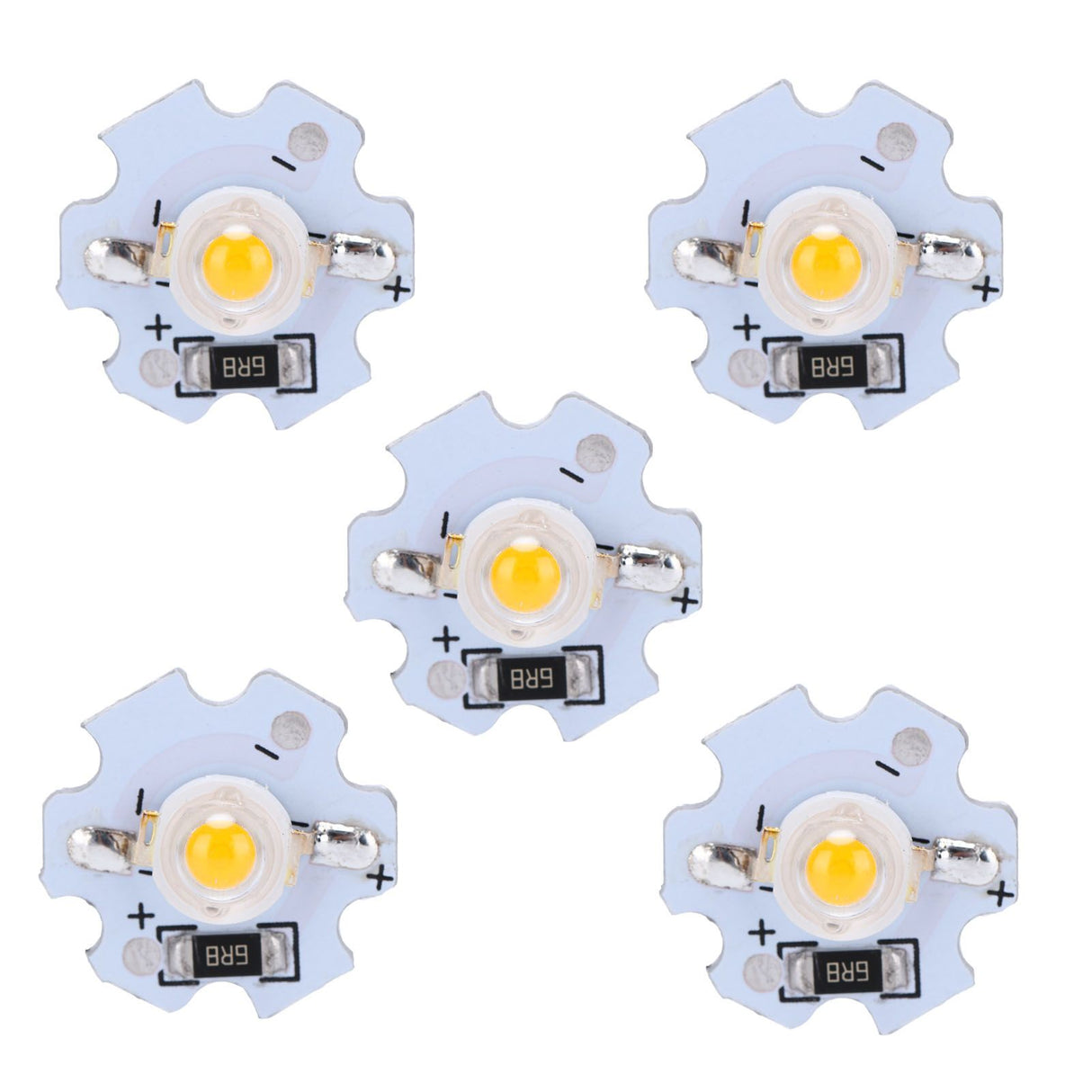 25Pcs 5V LED Chips 200LM 1W High Power LED Lamp Beads for DIY Lighting FixturesYellow Light 588‑590NM