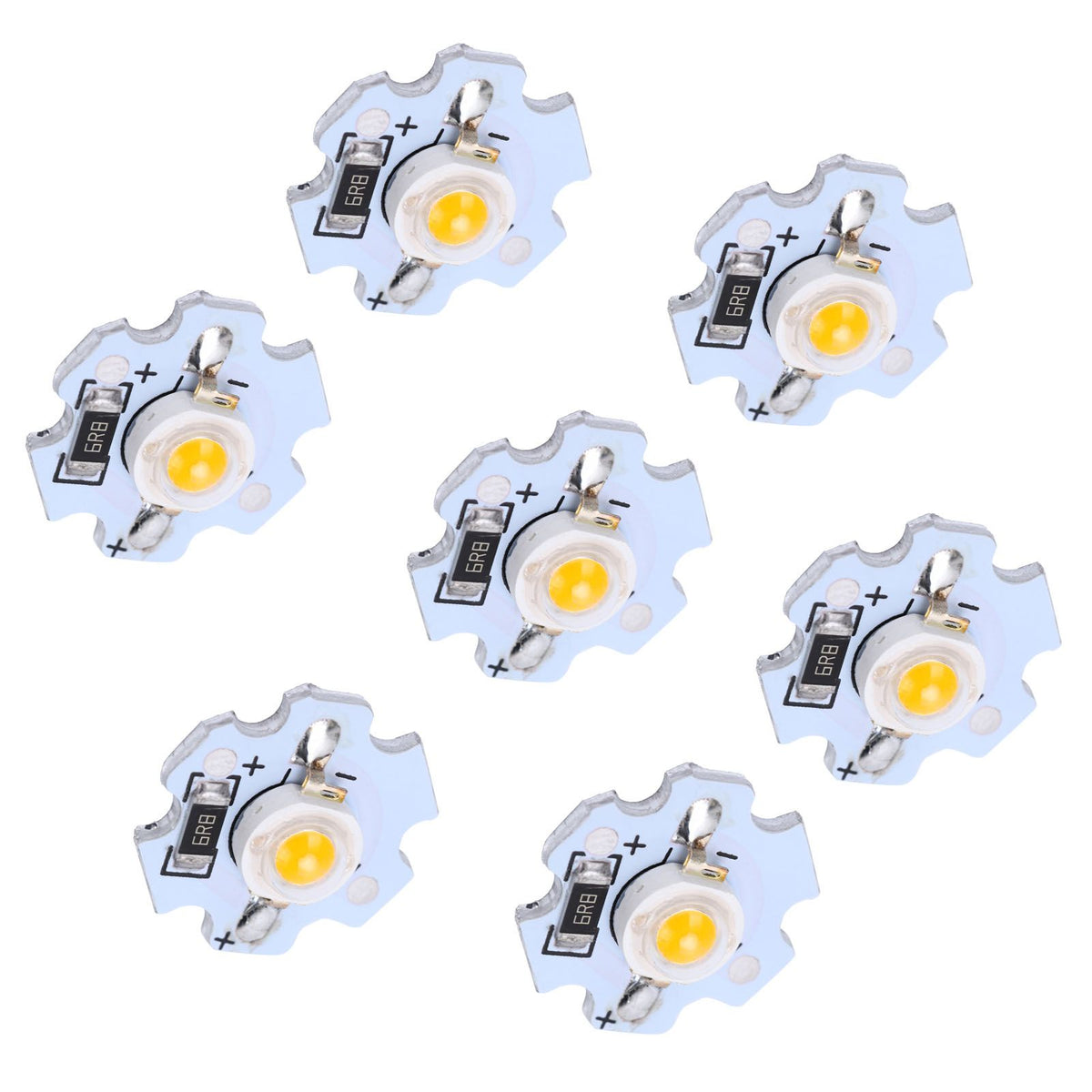 25Pcs 5V LED Chips 200LM 1W High Power LED Lamp Beads for DIY Lighting FixturesYellow Light 588‑590NM