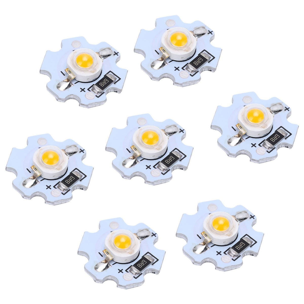 25Pcs 5V LED Chips 200LM 1W High Power LED Lamp Beads for DIY Lighting FixturesYellow Light 588‑590NM