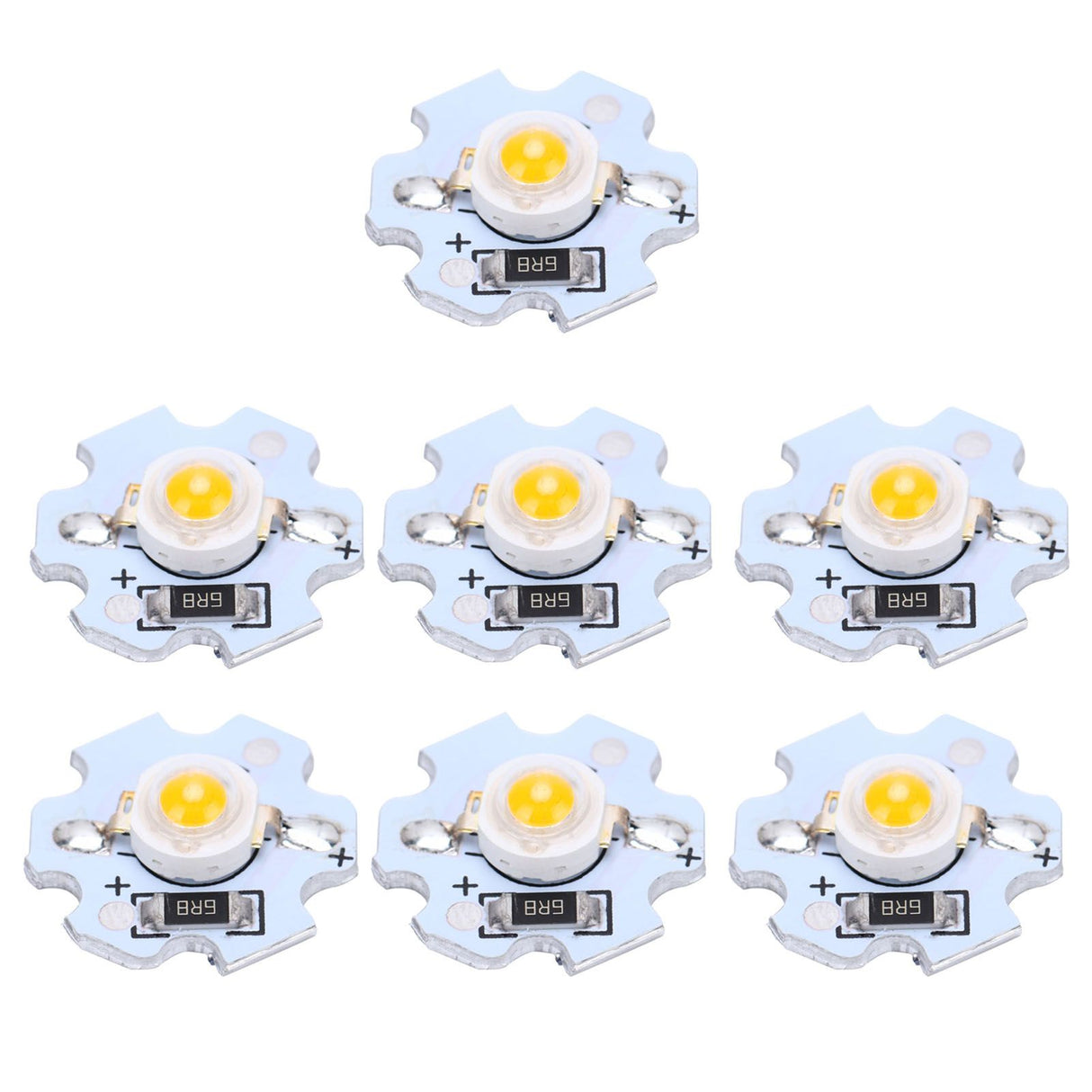 25Pcs 5V LED Chips 200LM 1W High Power LED Lamp Beads for DIY Lighting FixturesYellow Light 588‑590NM