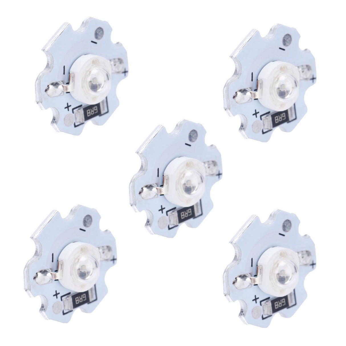 25Pcs 5V LED Chips 200LM 1W High Power LED Lamp Beads for DIY Lighting FixturesBlue Light 455‑460NM