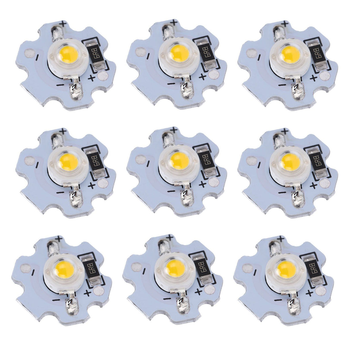 25Pcs 5V LED Chips 200LM 1W High Power LED Lamp Beads for DIY Lighting FixturesWarm White 3000‑3200K