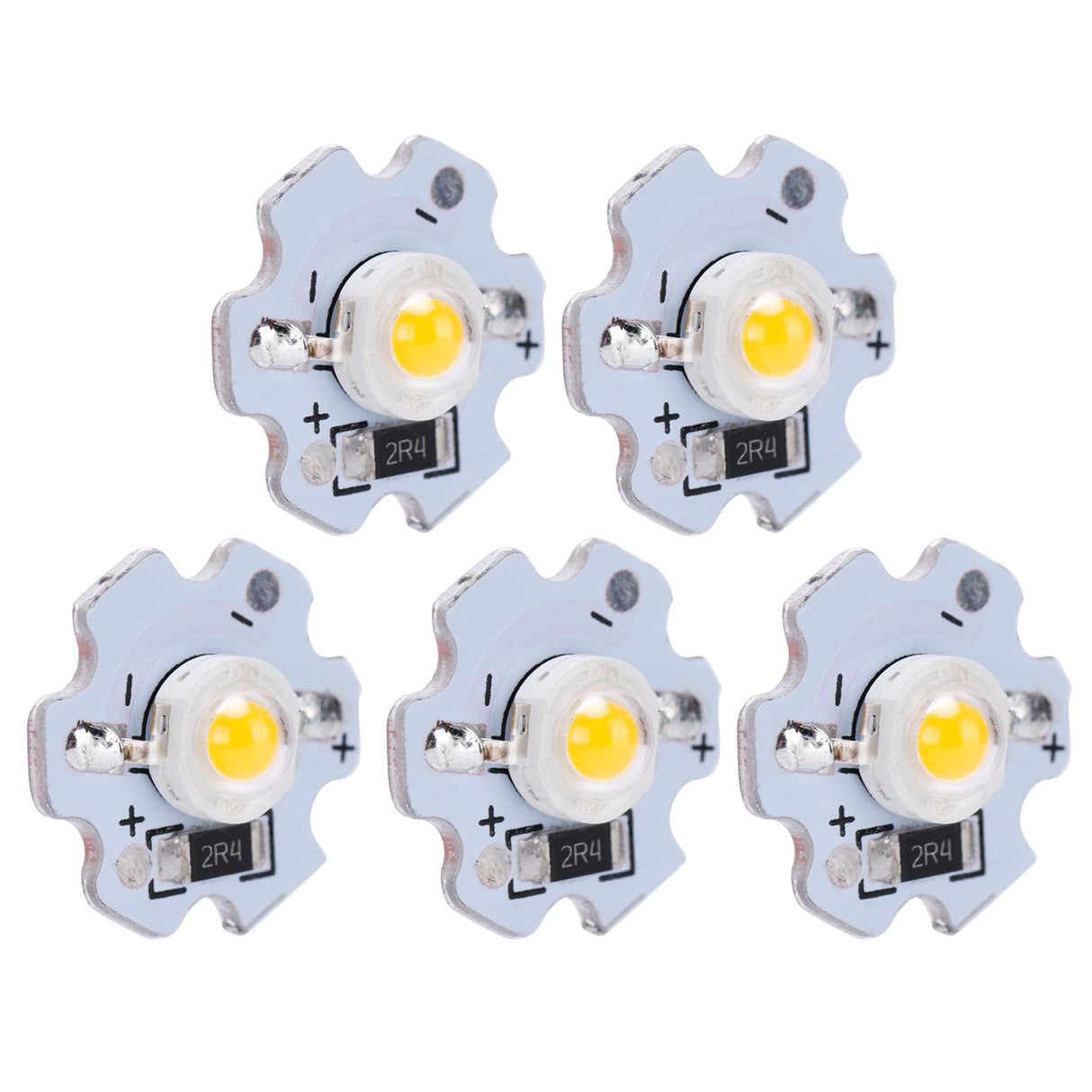 25Pcs 5V LED Chips 200LM 3W High Power LED Lamp Beads for DIY Lighting FixturesYellow Light 588‑590NM