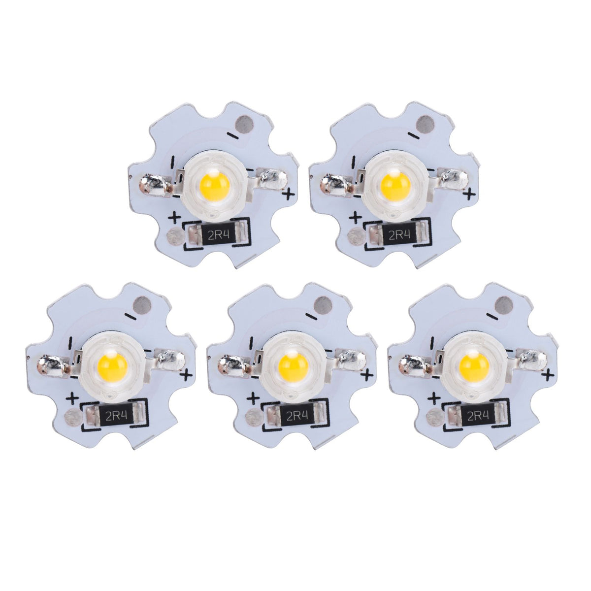 25Pcs 5V LED Chips 200LM 3W High Power LED Lamp Beads for DIY Lighting FixturesYellow Light 588‑590NM