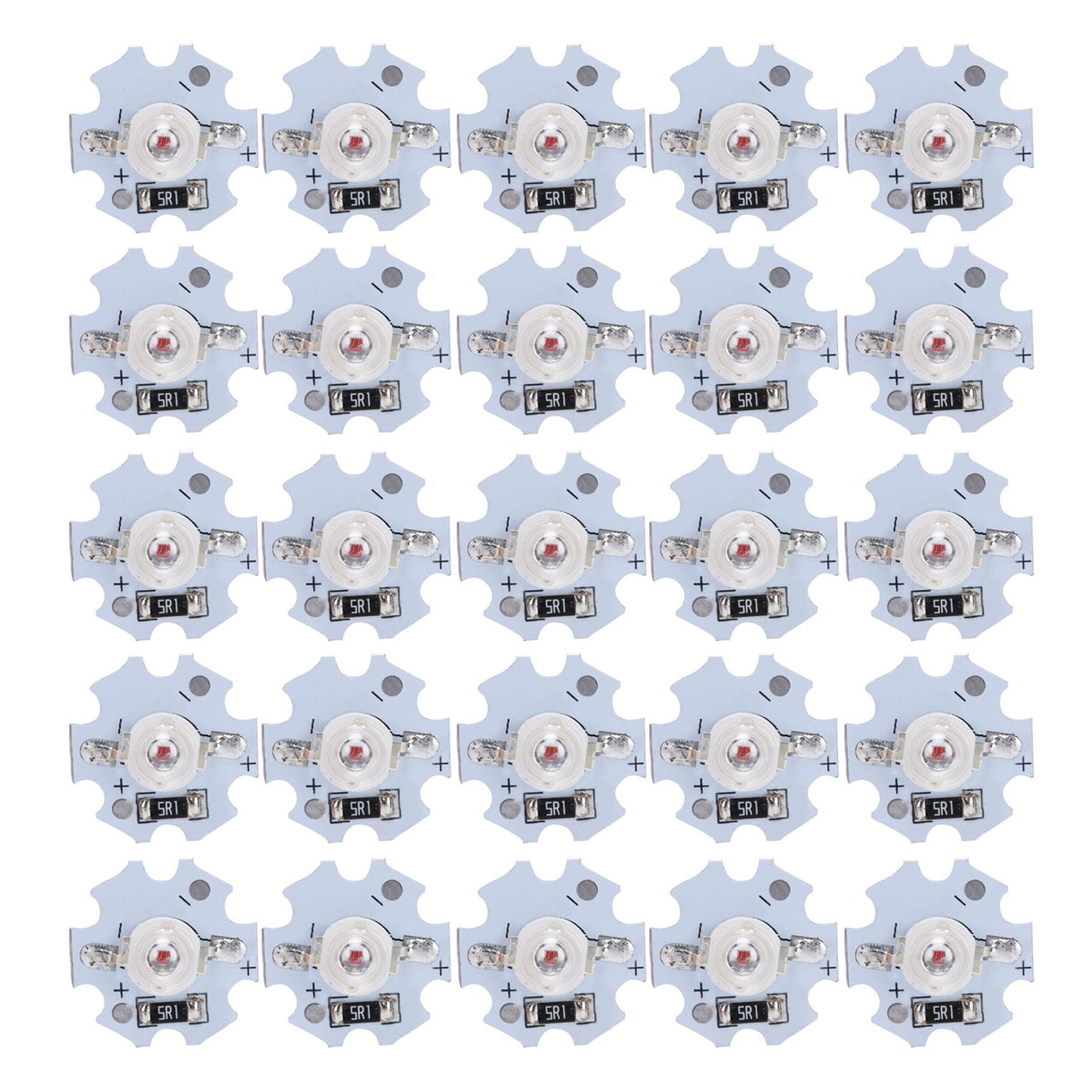 25Pcs 5V LED Chips 200LM 3W High Power LED Lamp Beads for DIY Lighting FixturesRed Light 620‑625NM