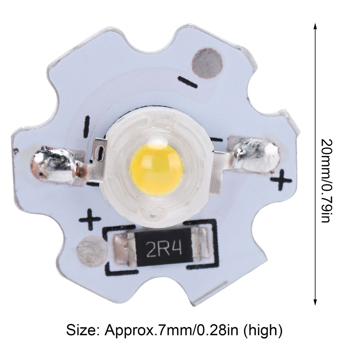 25Pcs 5V LED Chips 200LM 3W High Power LED Lamp Beads for DIY Lighting FixturesNatural Light 4000‑4500K