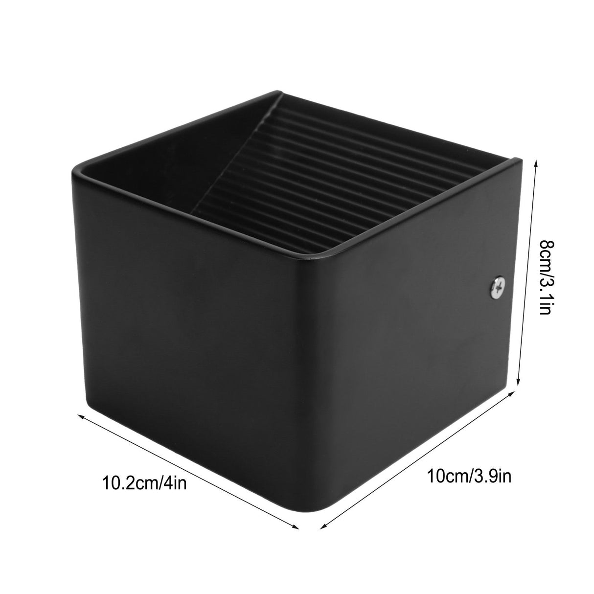 LED Wall Light Outdoor Waterproof IP65 Porch Garden Wall Bedroom Bedside Lamp AC85‑265V 3WBlack Shell Warm White Light