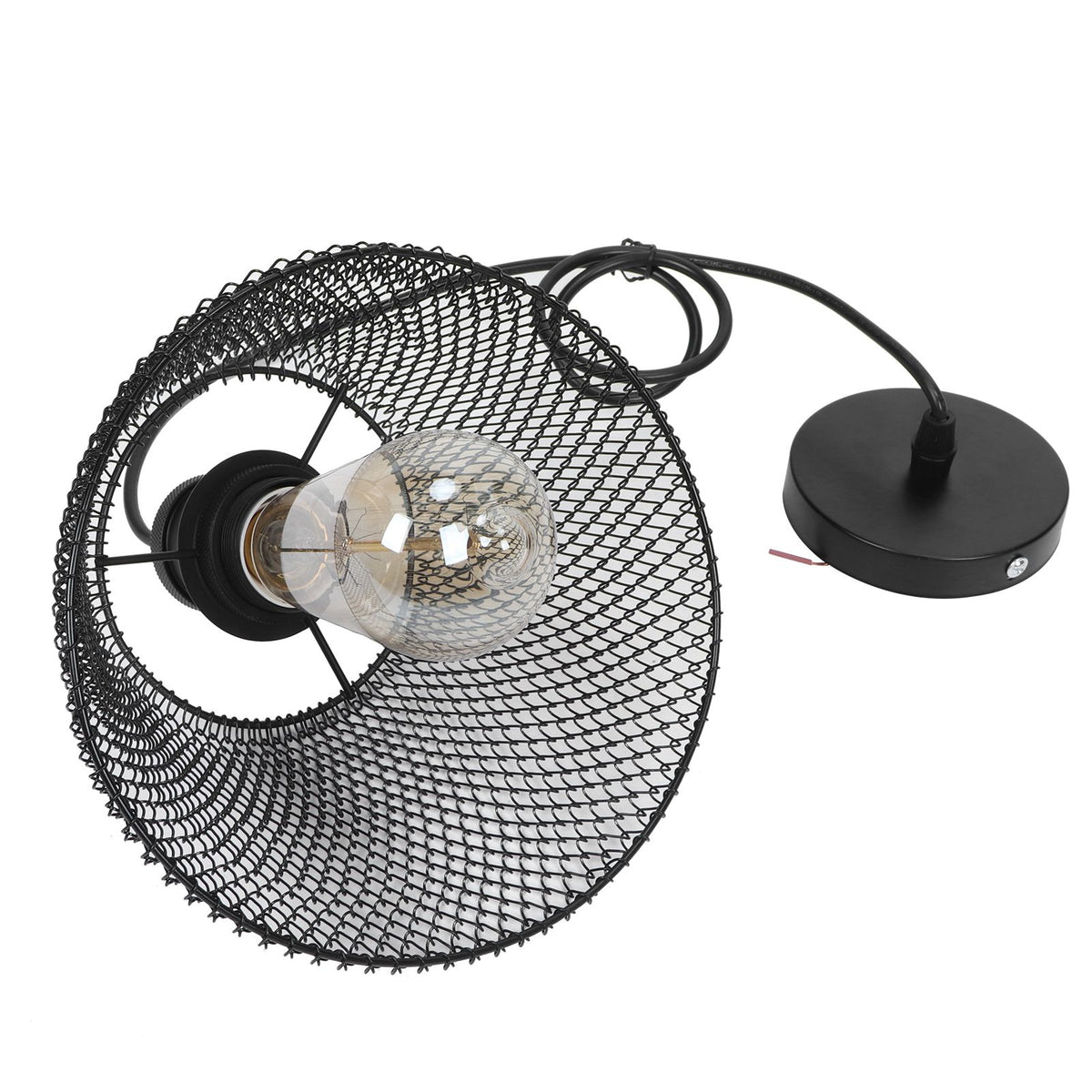 Wrought Iron Pendant Light Nordic Innovative LED Hanging Lamp Living Room Decoration AC85-265VBlack