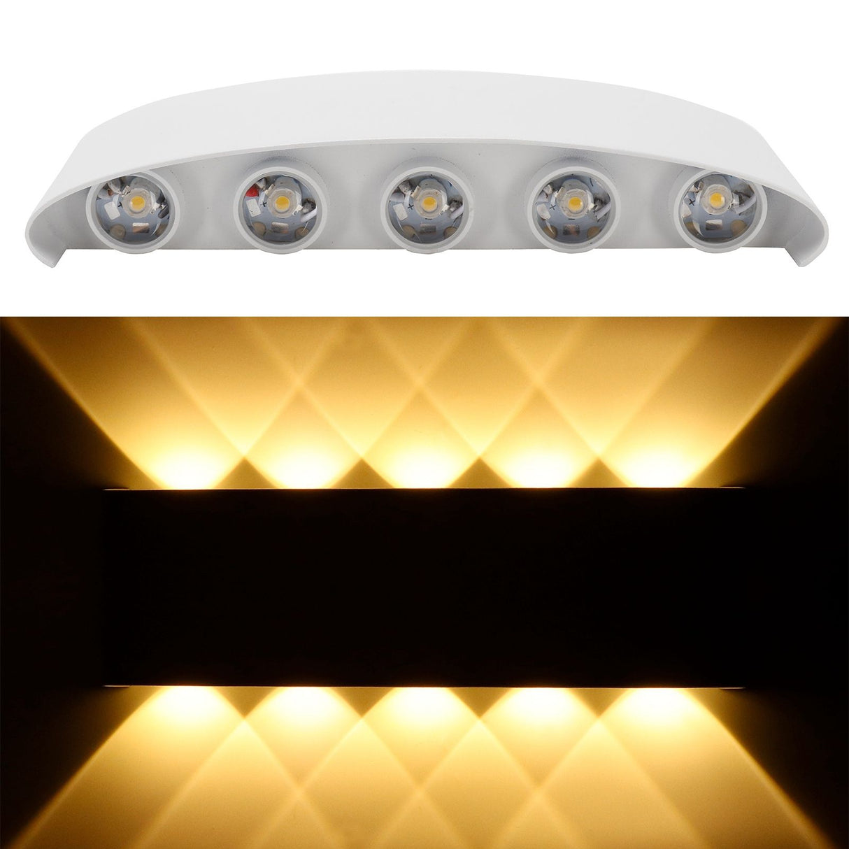 10LED 10W Wall Light Waterproof Wall Sconce for Indoor Outdoor Lighting AC85-265V Warm Light